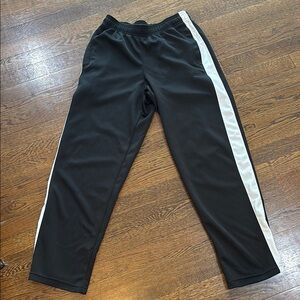 Men’s Black and White Champion Track Pants